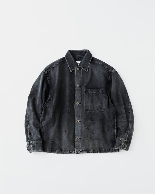 concause DENIM JACKET / INDIGO 正面（ダメージ加工）
