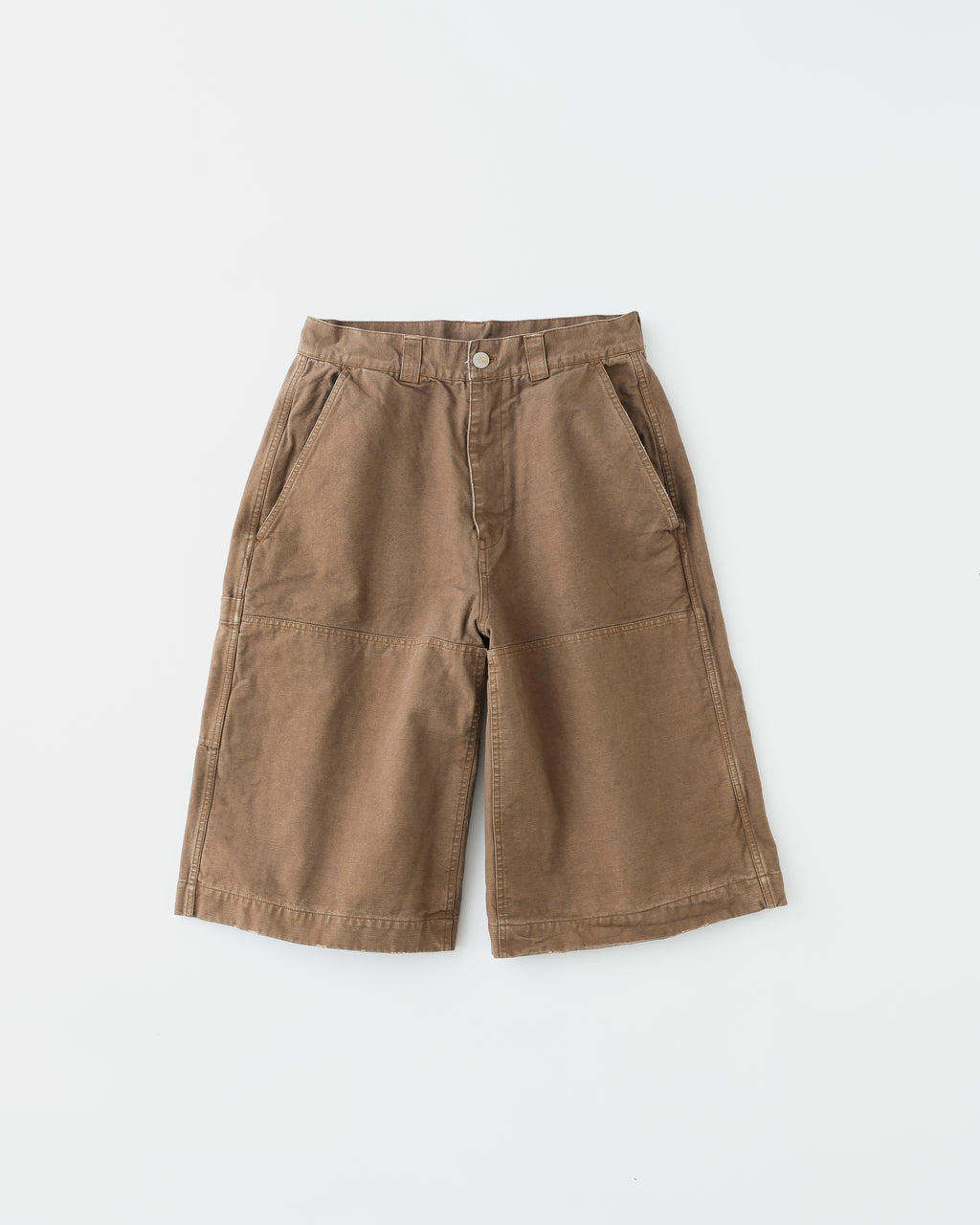 concause DUCK BAGGY SHORT PANTS / TAUPE 正面（バギーシルエット）
