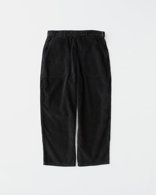 concause CORDUROY LUNCH PANTS / TAUPE 正面（ワイドシルエット）
